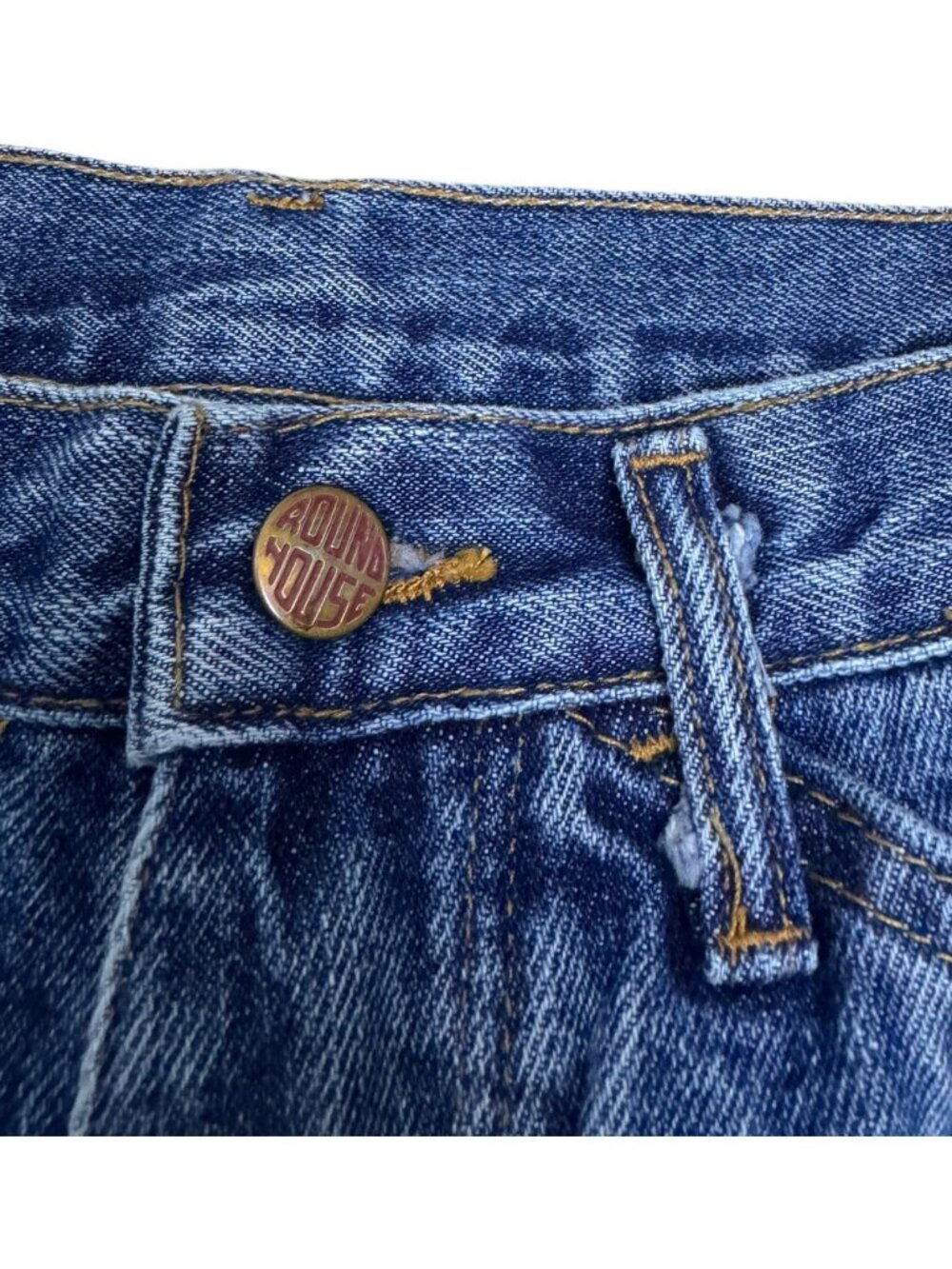 ROUNDHOUSE VINTAGE Jeans 90s Retro Heavy Denim Pants Mens 30x28 - Picture 5 of 7